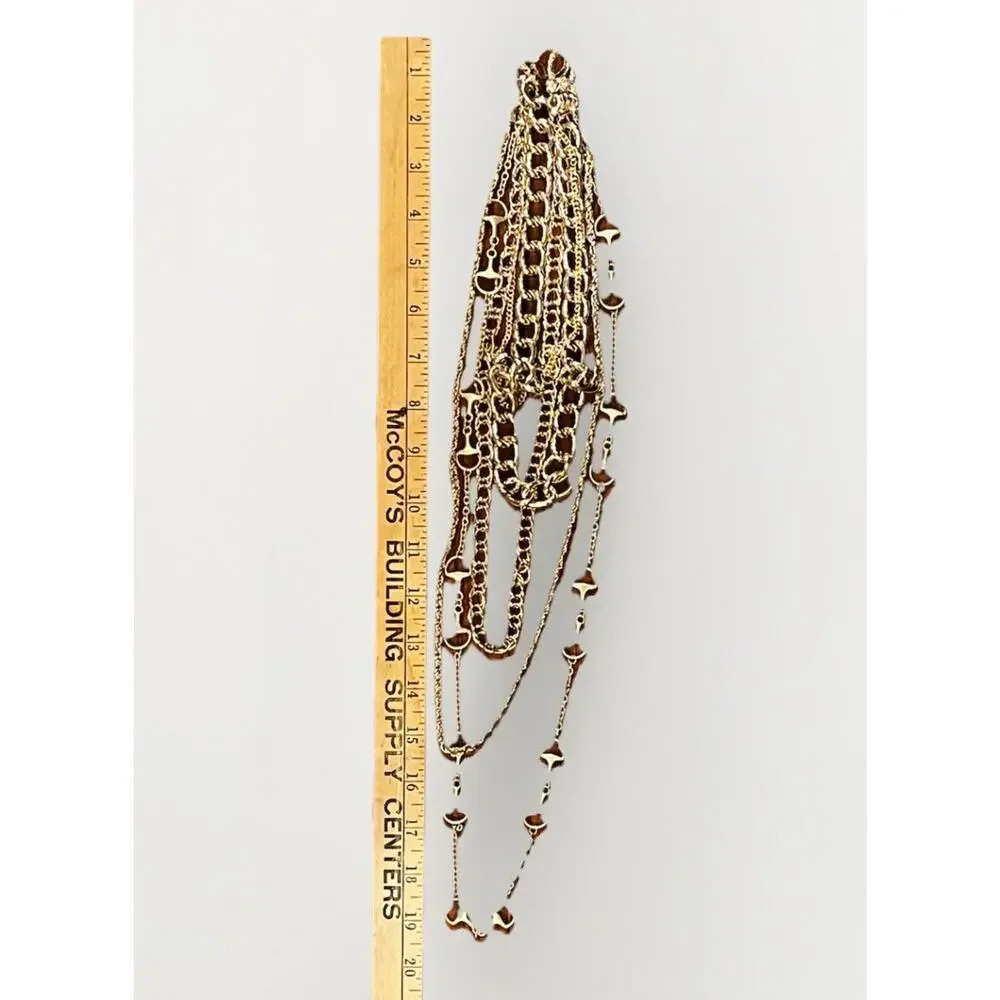 JTV Off Park Collection GOLD TONE MULTI-LAYER Necklace w/ Removable Chains- NWT - Picture 12 of 13